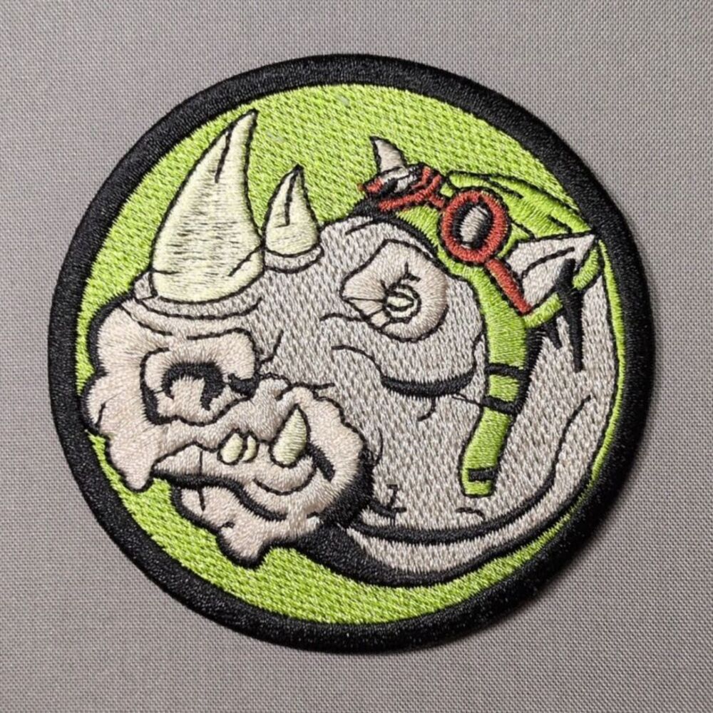 Rocksteady Rhino TMNT Iron On Patch | Teenage Mutant Ninja Turtles